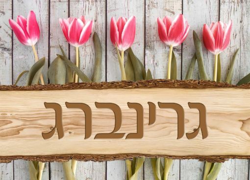 תמונה של שלט מעוצב לבית דגם גרינברג