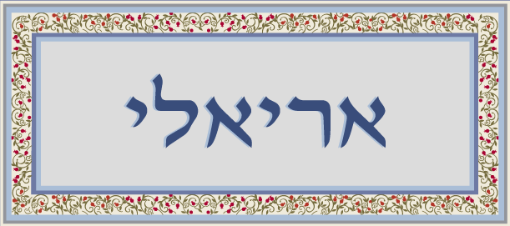 תמונה של שלט מעוצב לבית דגם אריאלי